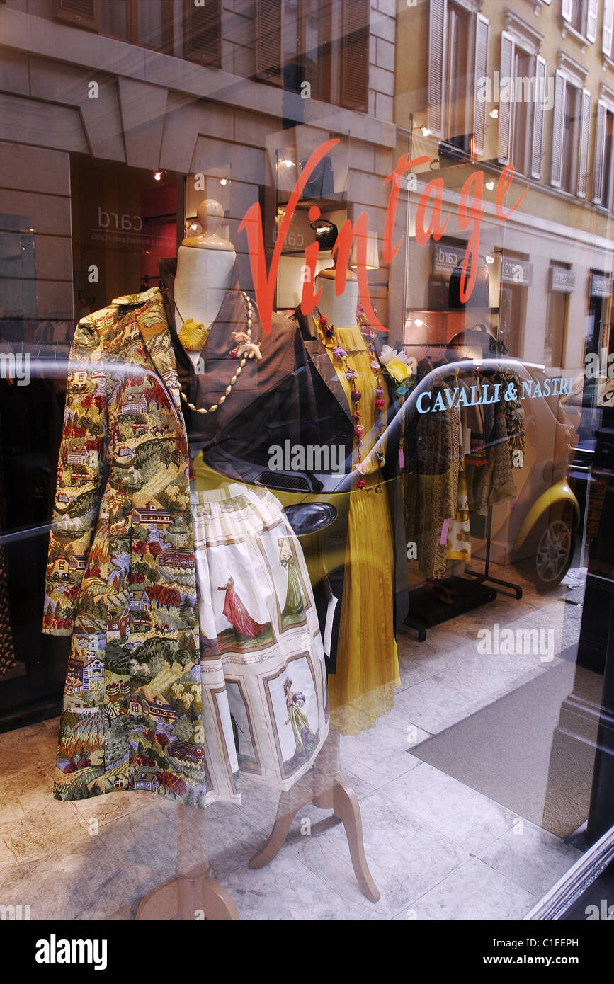 Italy, Milan, fashion shop in via Brera Stock Photo