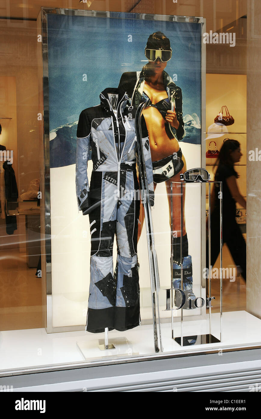 Italy, Milan, the fashion quadrilateral, Dior shop in via Montenapoleone Stock Photo