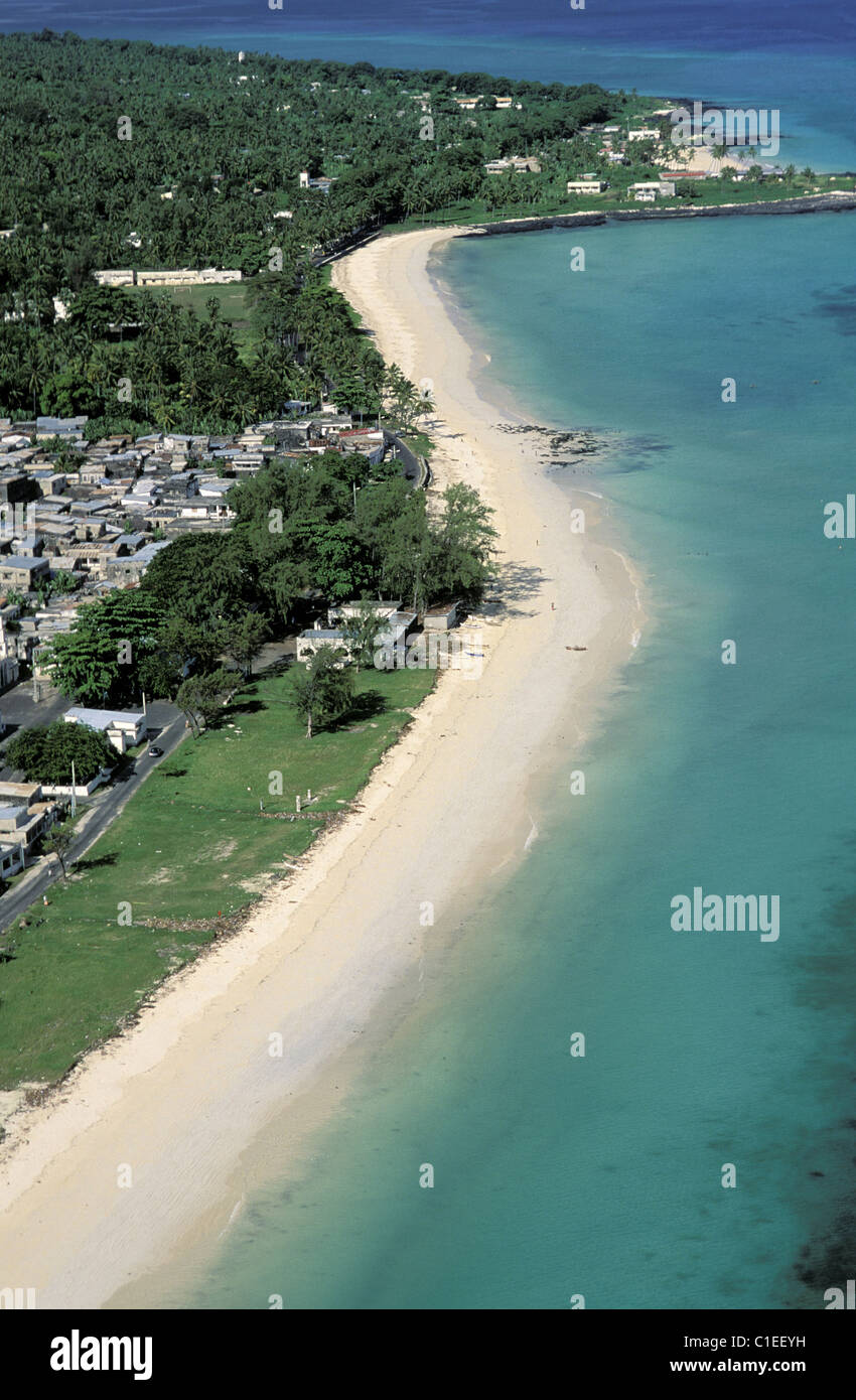 Republic of Comoros, Great Comoro, beach of Mitsamiouli (aerial view Stock Photo - Alamy