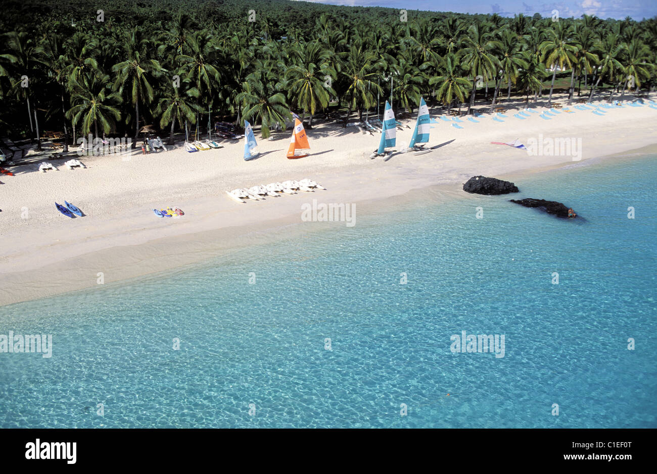 Republic of Comoros, Great Comoro, Galawa Beach hotel & Casino (aerial view) Stock Photo