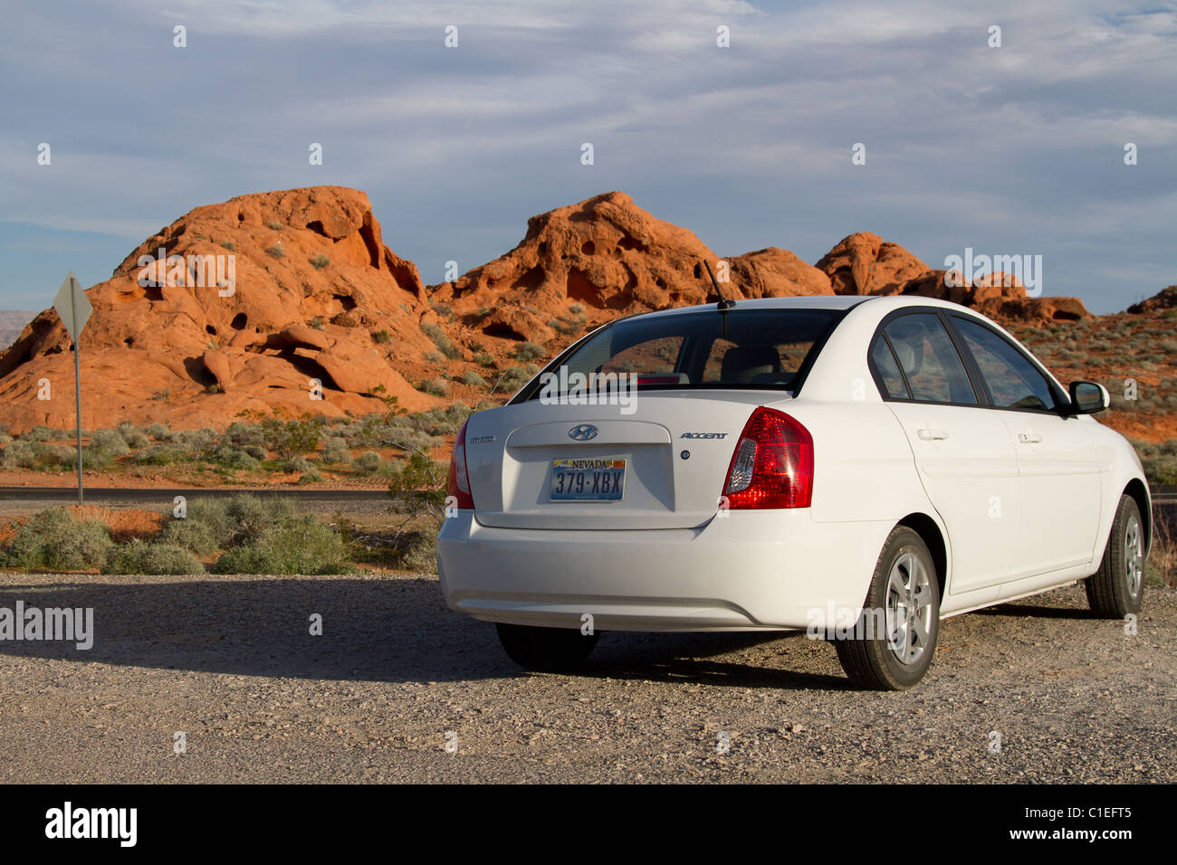 valley of fire state park white car nevada Stock Photo Alamy