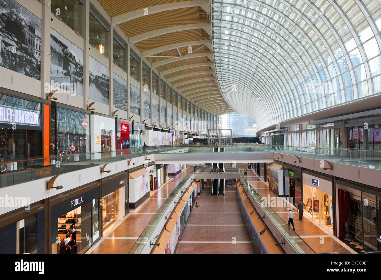 The Shoppes at Marina Bay Sands - a shopping mall in the  Marina Bay Sands hotel & casino complex, Singapore Stock Photo