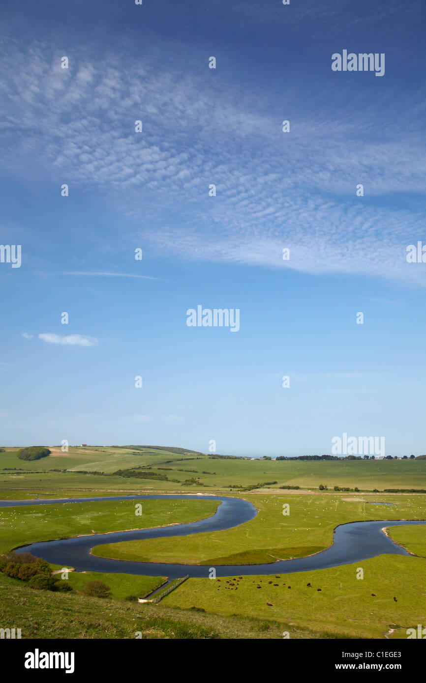 River Cuckmere, near Seaford, East Sussex, England, United Kingdom Stock Photo