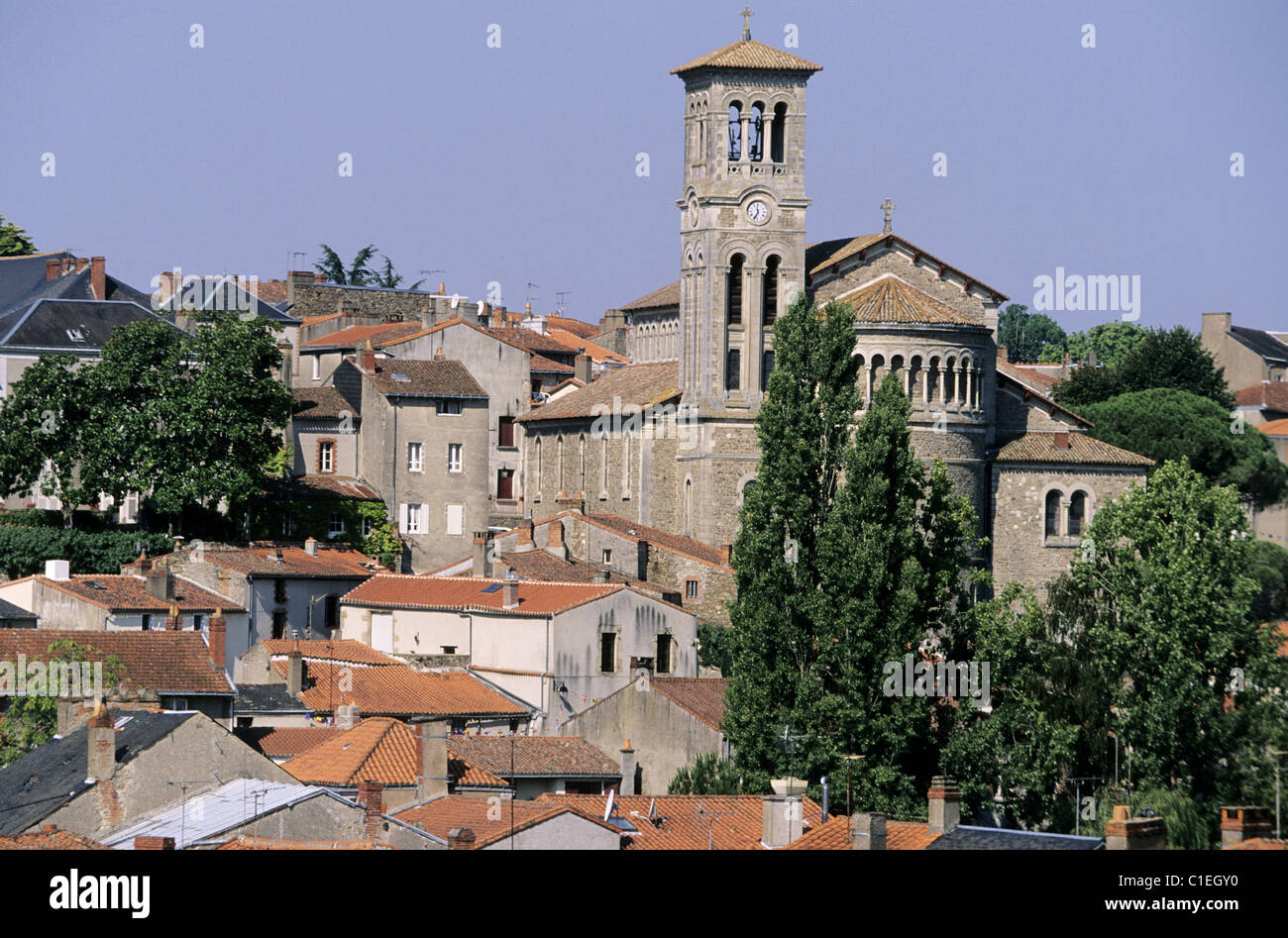 France, Loire Atlantique, Clisson, curious italian look of the city ...