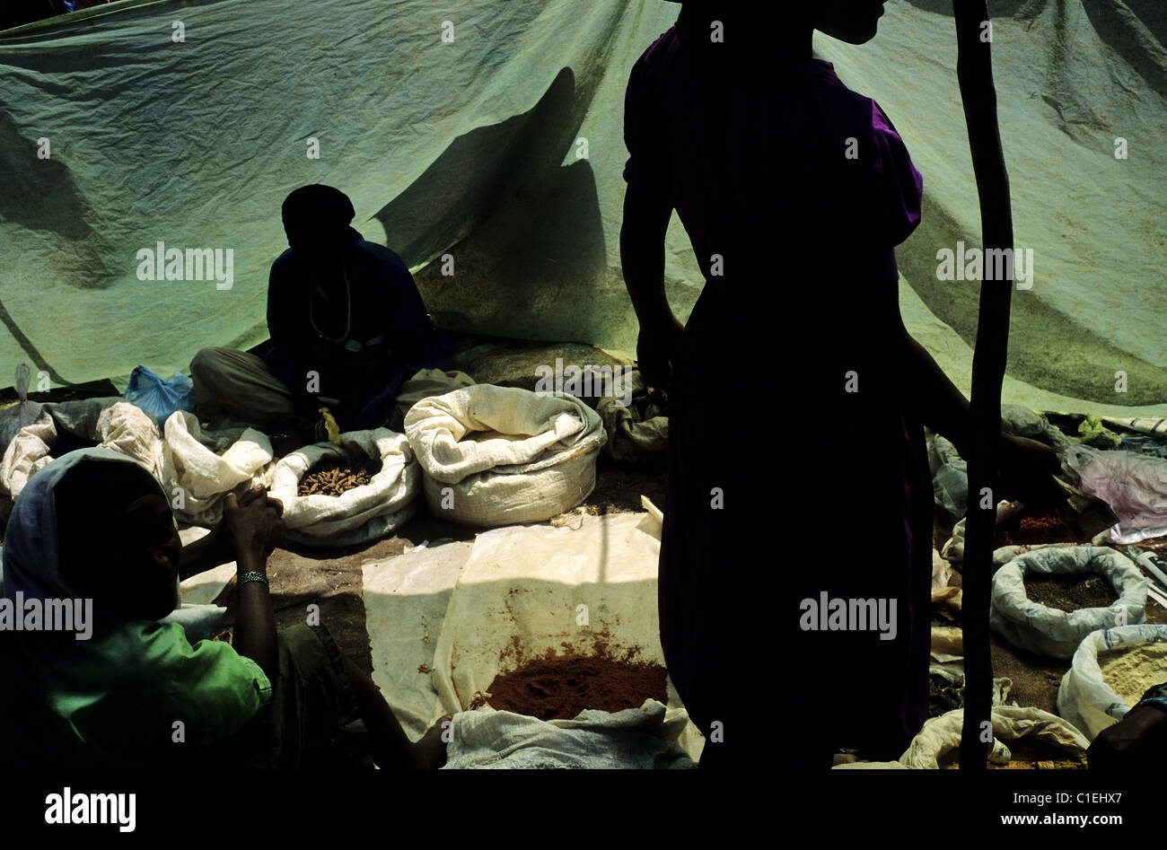 Ethiopia, Kaffa province, Denaba market Stock Photo