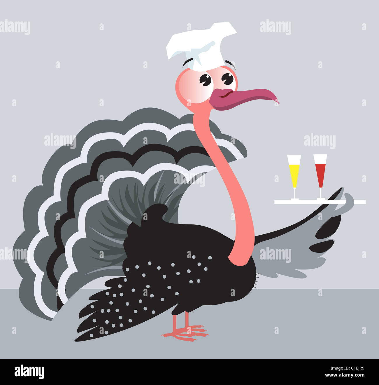 ostrich serving wine Stock Photo Alamy
