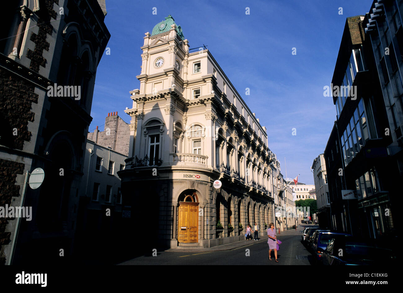 United Kingdom, Channel Islands, Jersey Island, St Helier, city centre