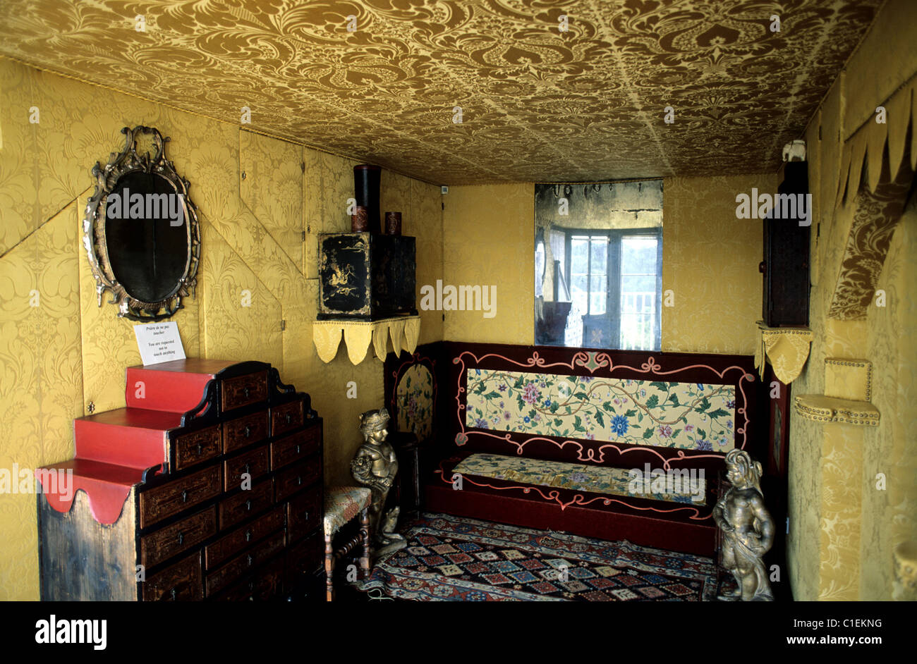 United Kingdom, Channel Islands, Guernsey Island, Hauteville House, Victor Hugo's house, his bedroom Stock Photo