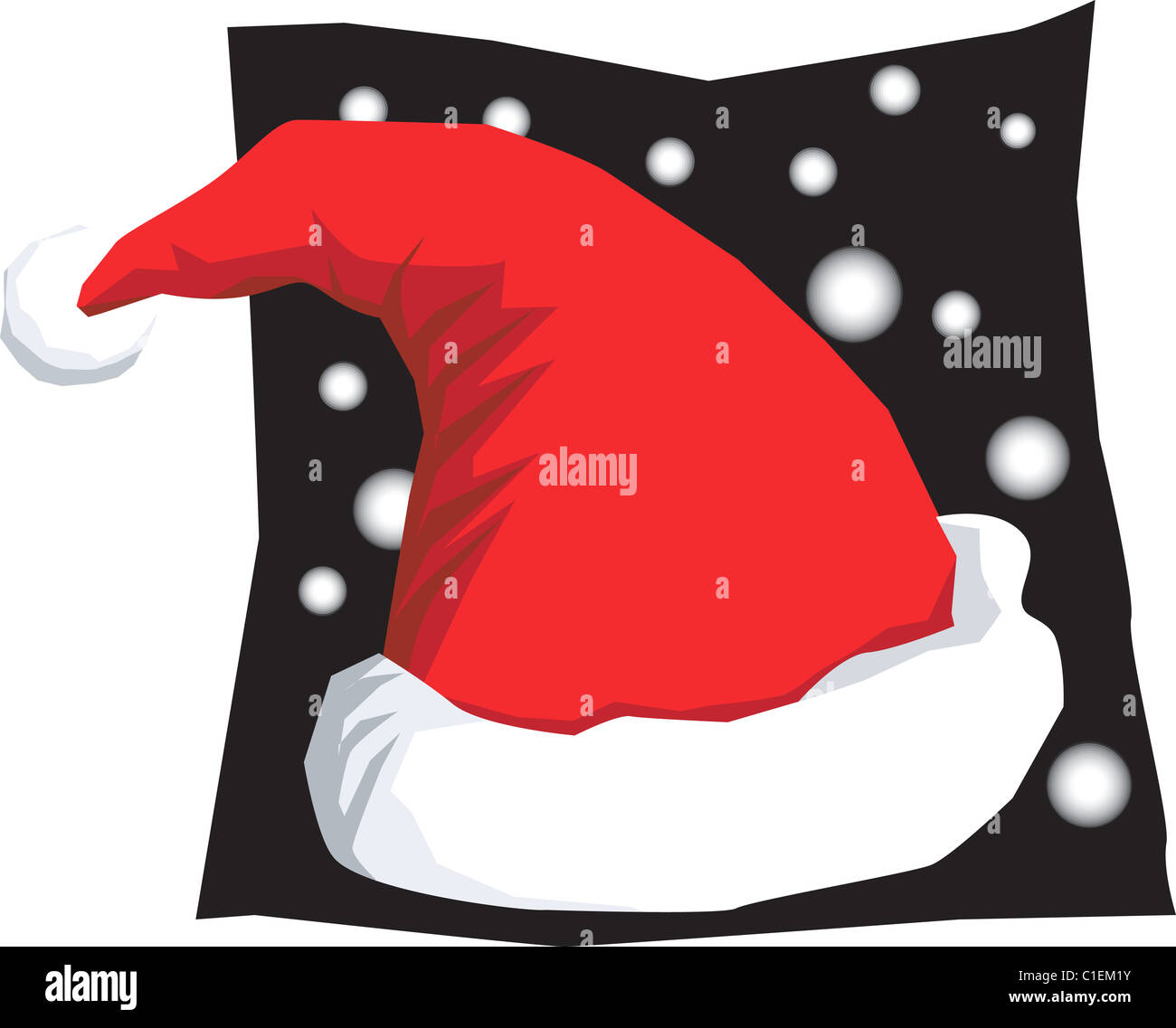 Santa clause’s hat in black background Stock Photo - Alamy