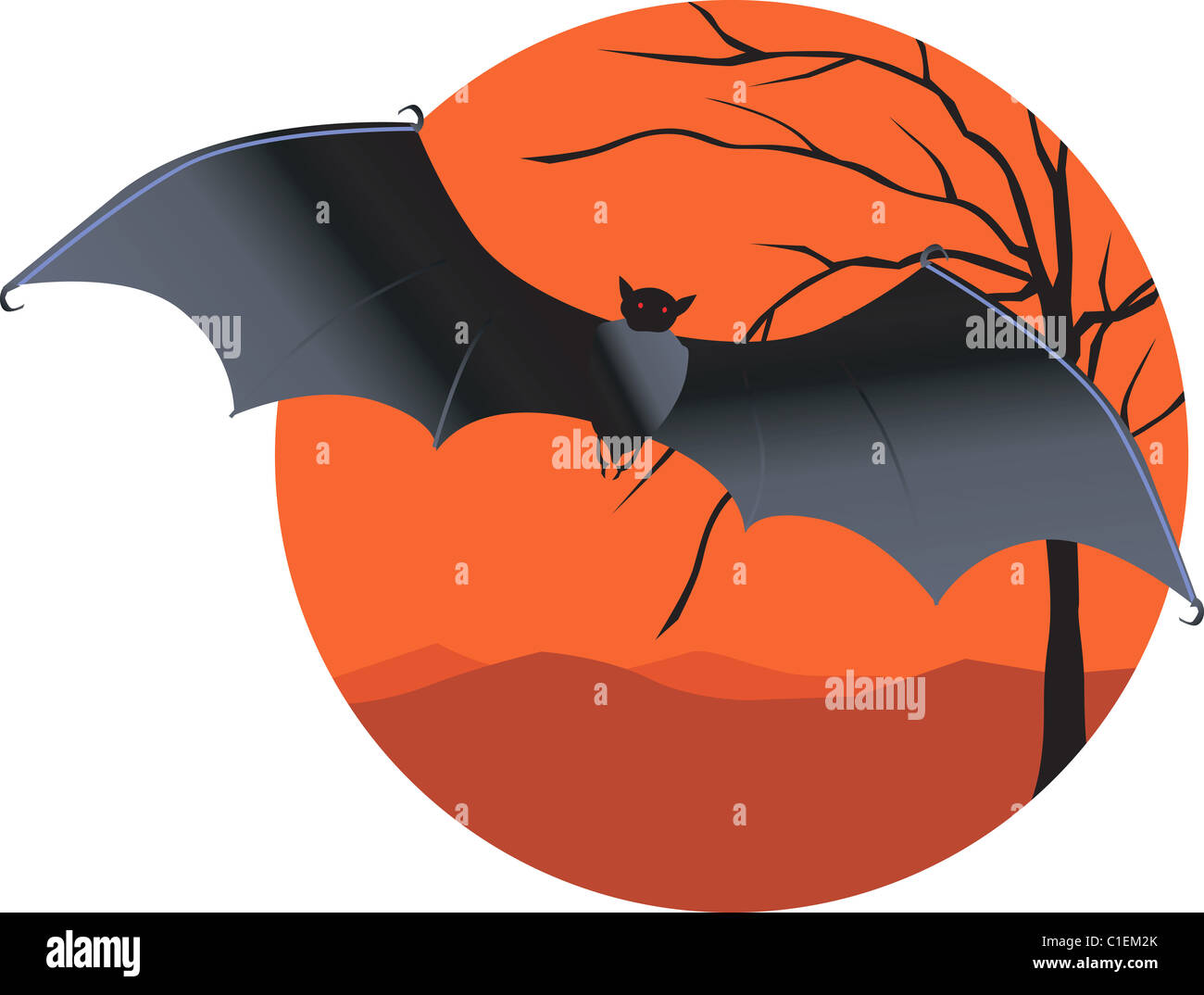 Illustration of a bat Stock Photo - Alamy