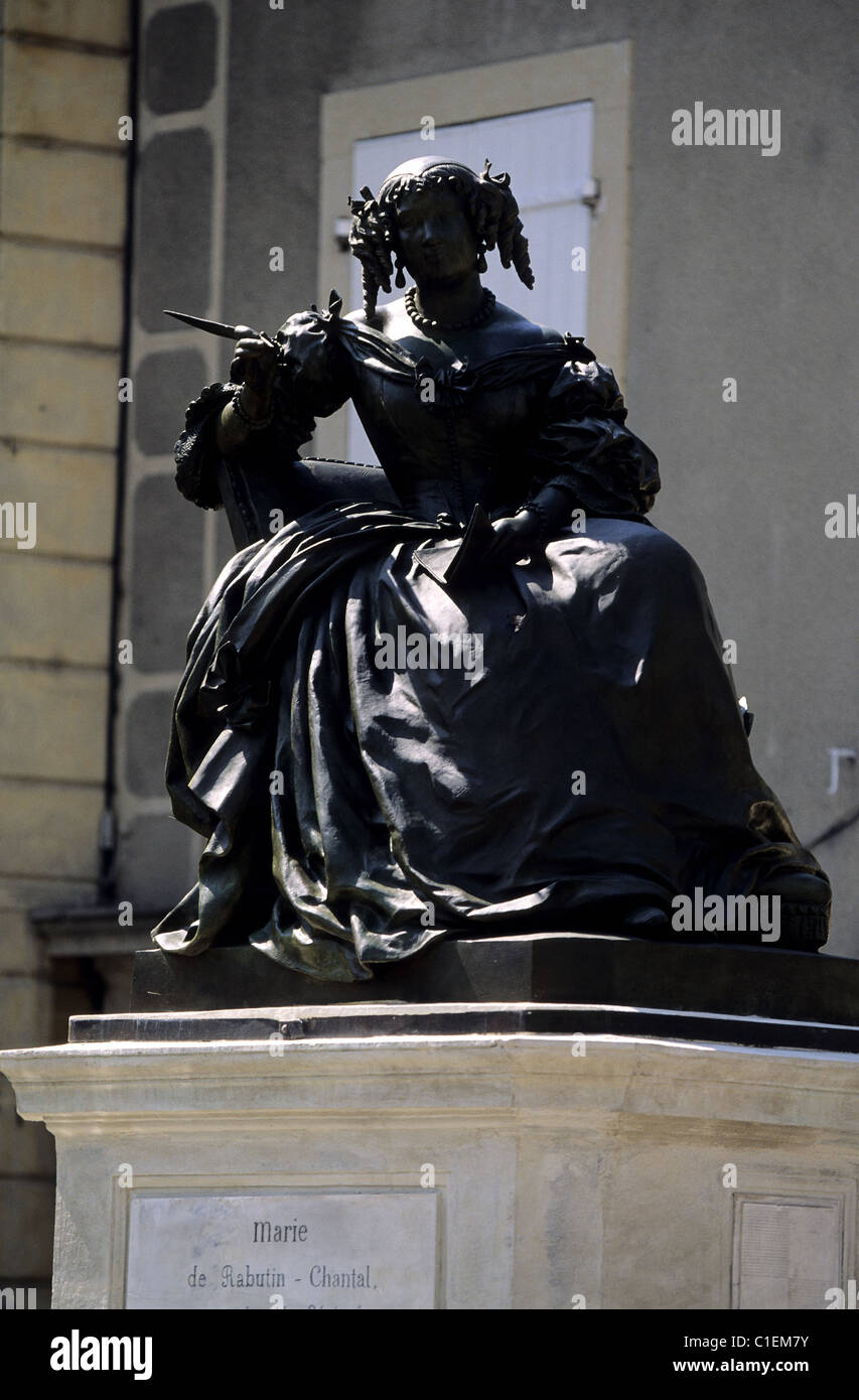 France, Drome, Grignan, la statue de Madame de Sevigne Stock Photo