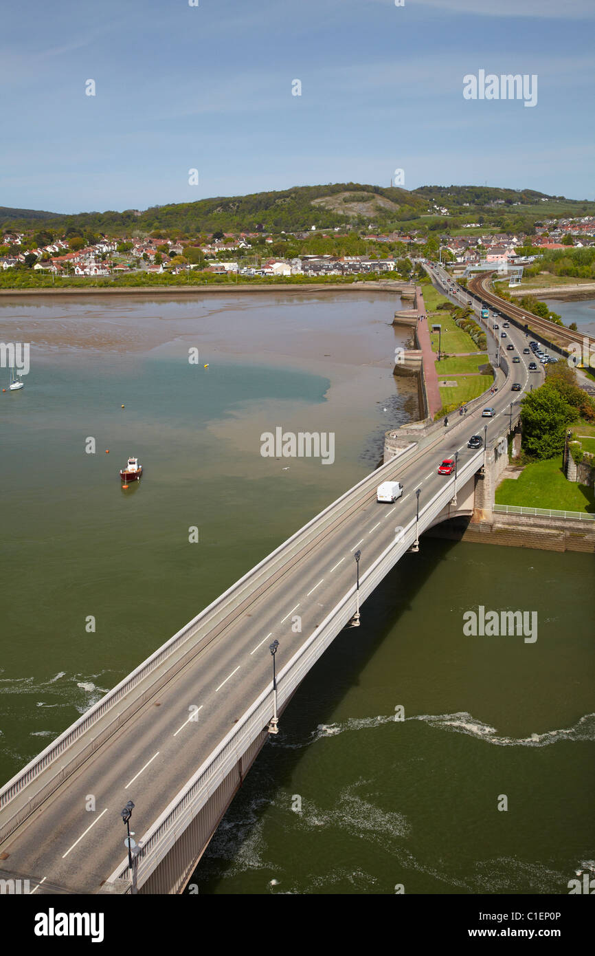 Road bridge across river conwy hi-res stock photography and images - Alamy
