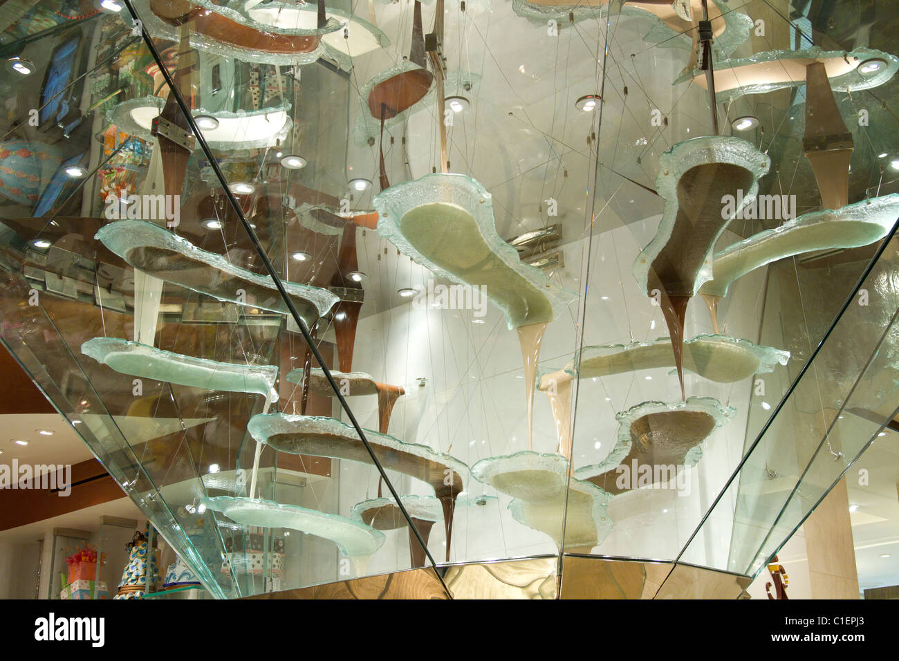 chocolate fountain bellagio las vegas Stock Photo Alamy