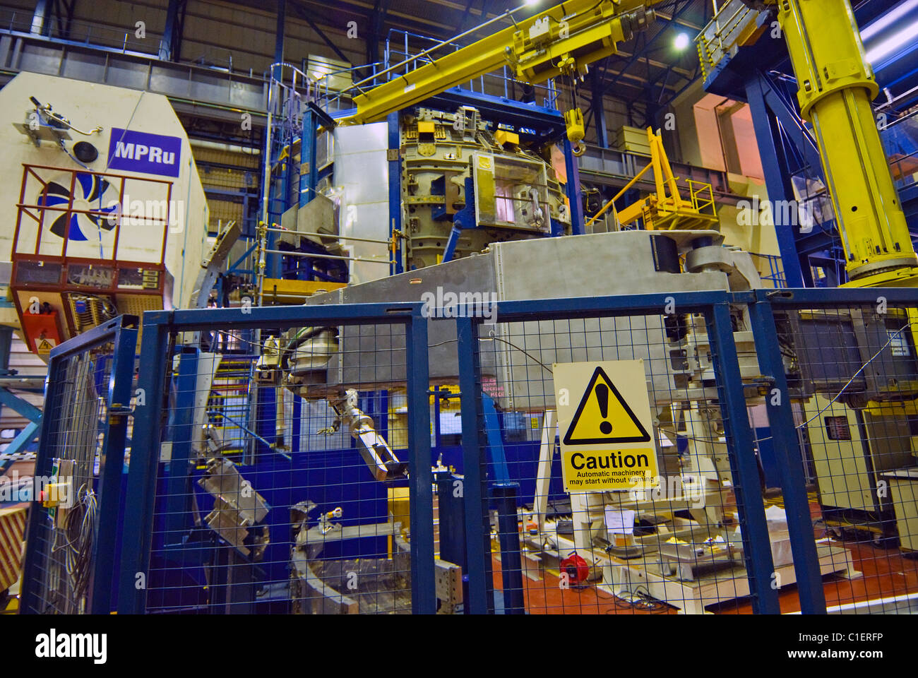 Inside the building of the JET experimental fusion reactor at the Culham Centre for Fusion Energy, Abingdon, Oxfordshire Stock Photo