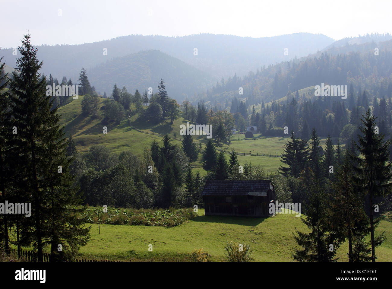 Romania, lanscape of Bucovine near Piatra Neamt Stock Photo