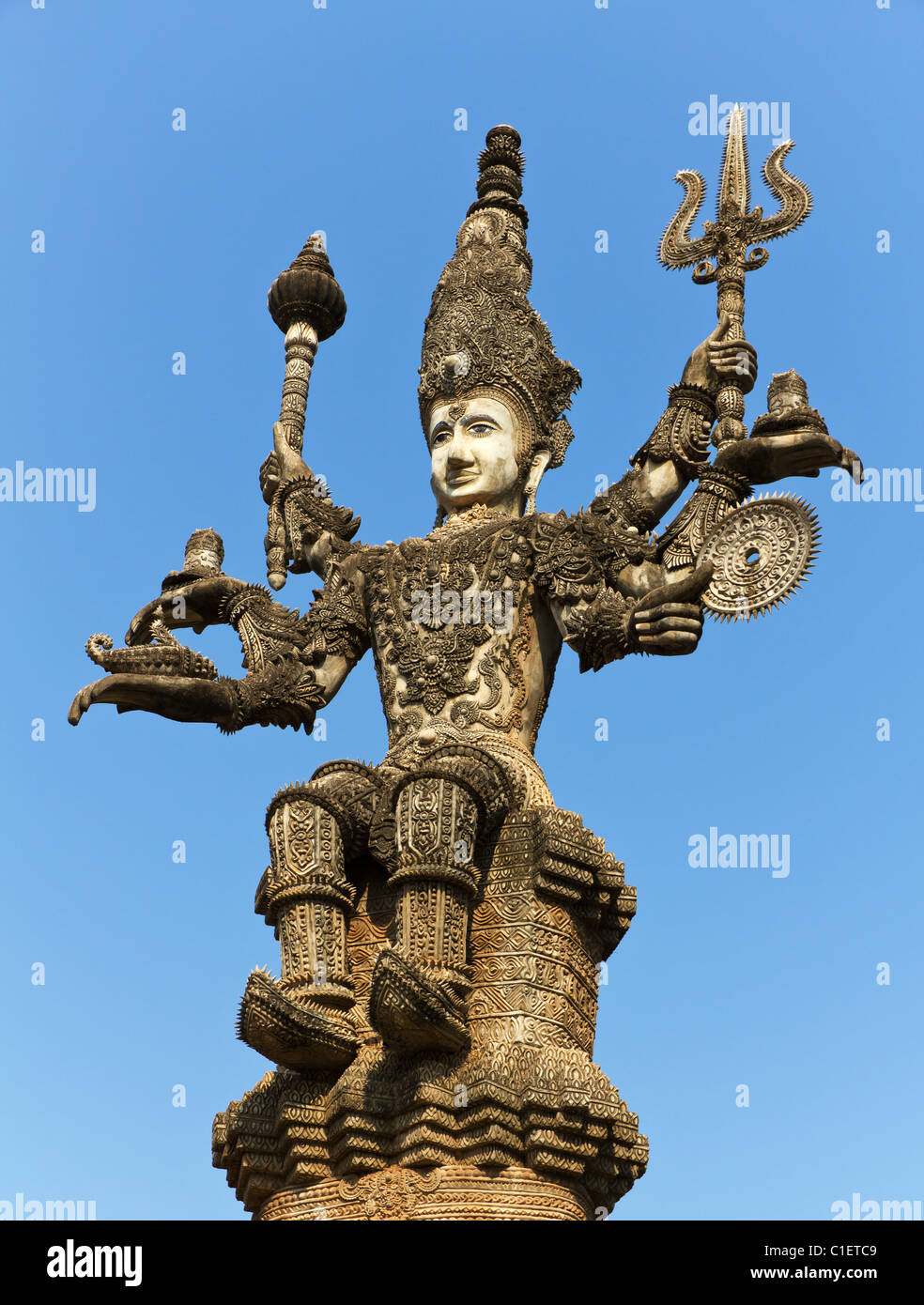 Hindu Statue in the Sala Kaew Ku Sculpture Park in Nong Khai, Thailand Stock Photo