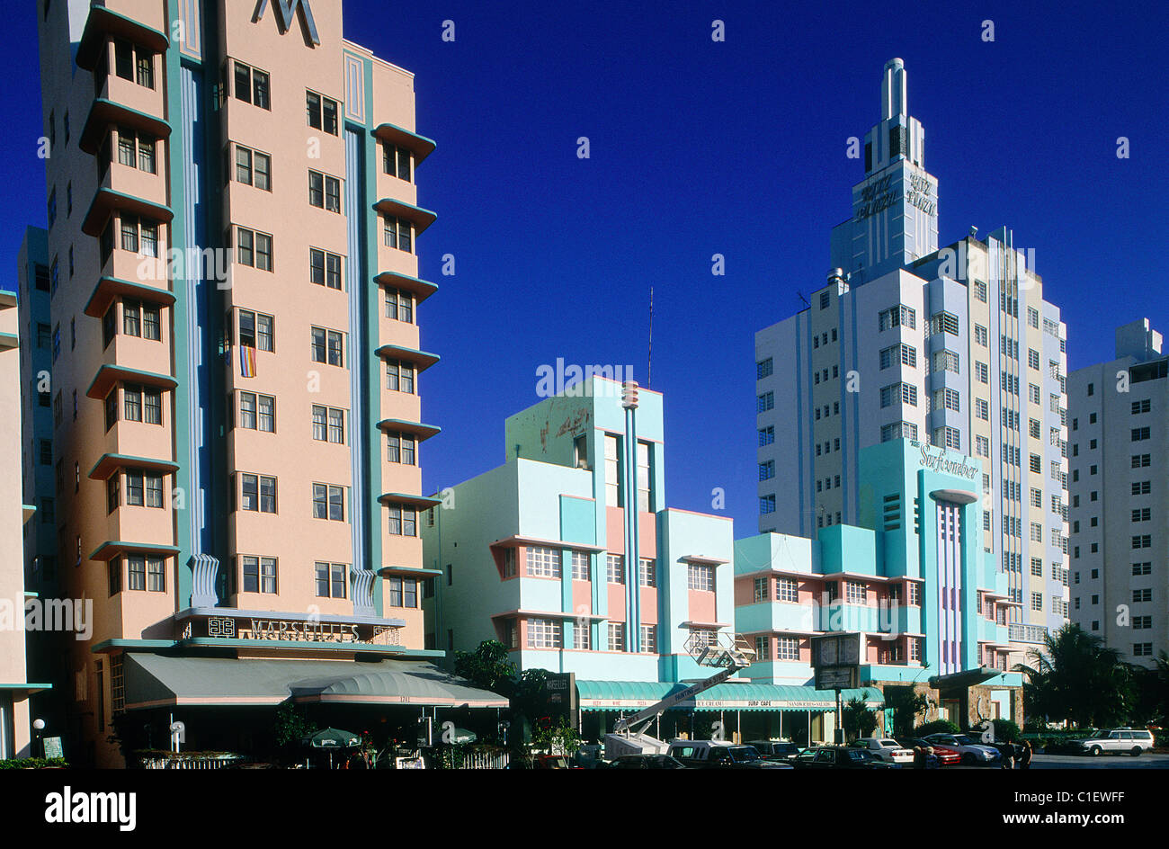 United States, Florida, Miami Beach, the Art Deco District Stock Photo