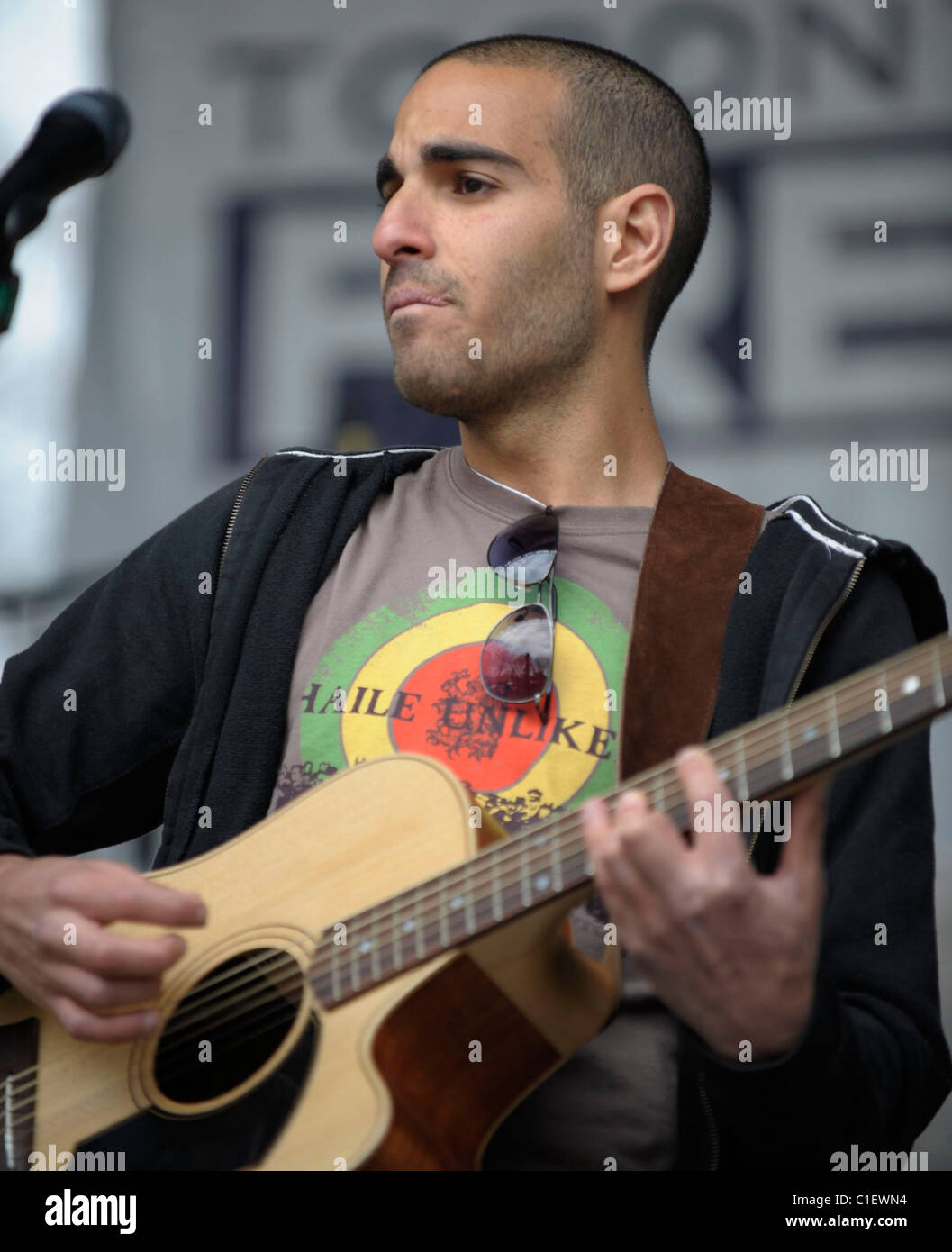 Chris Assaad performing live on stage at the 3rd annual Toronto Freedom ...