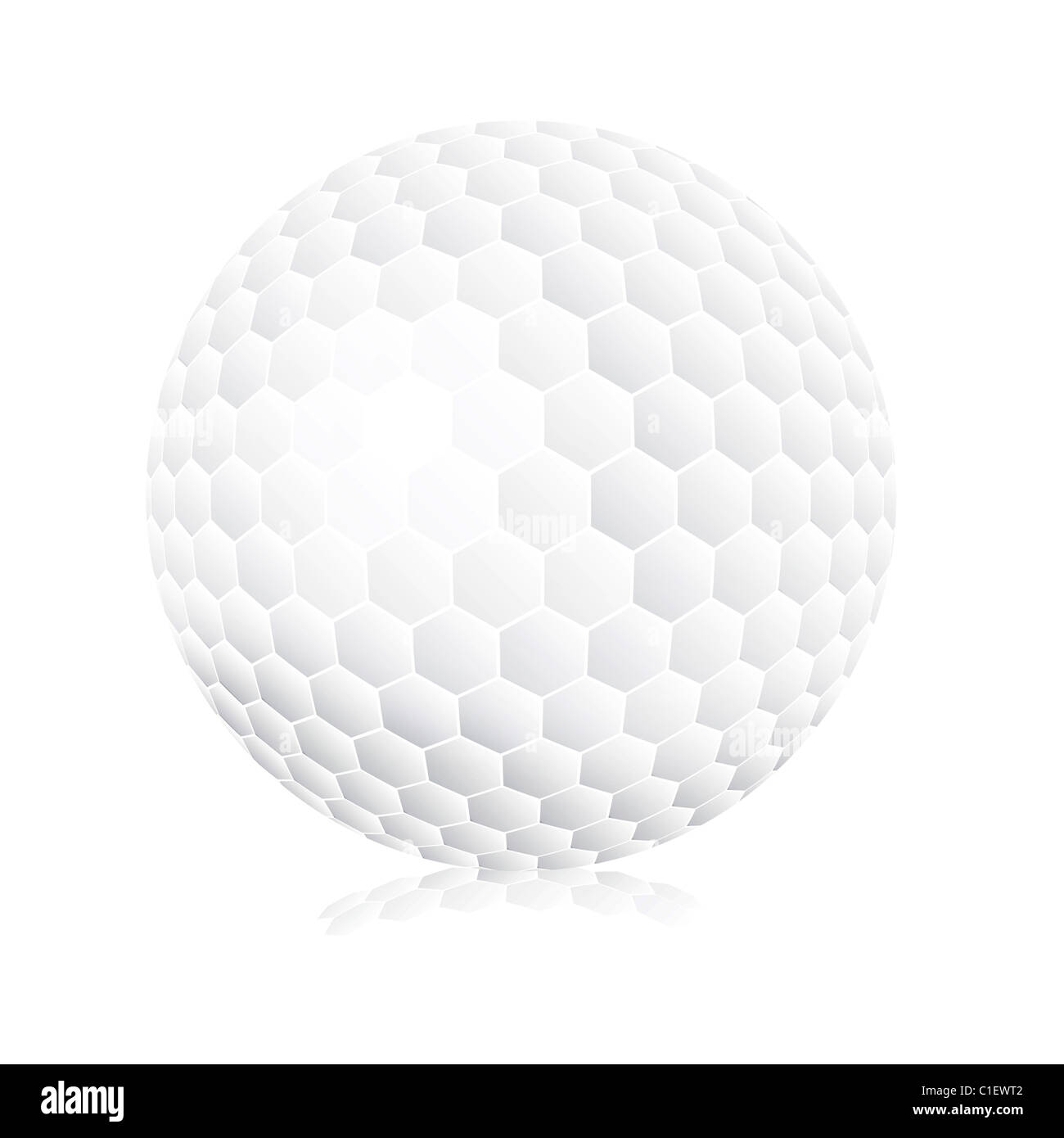 Golf ball on white background Stock Photo - Alamy