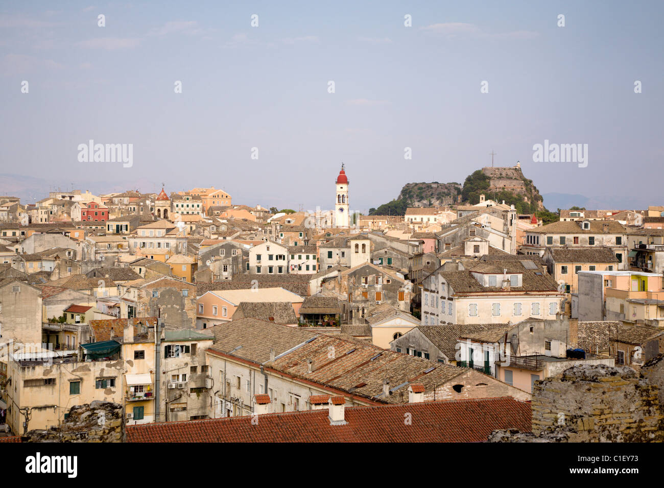 Corfu old Town Skyline Stock Photo