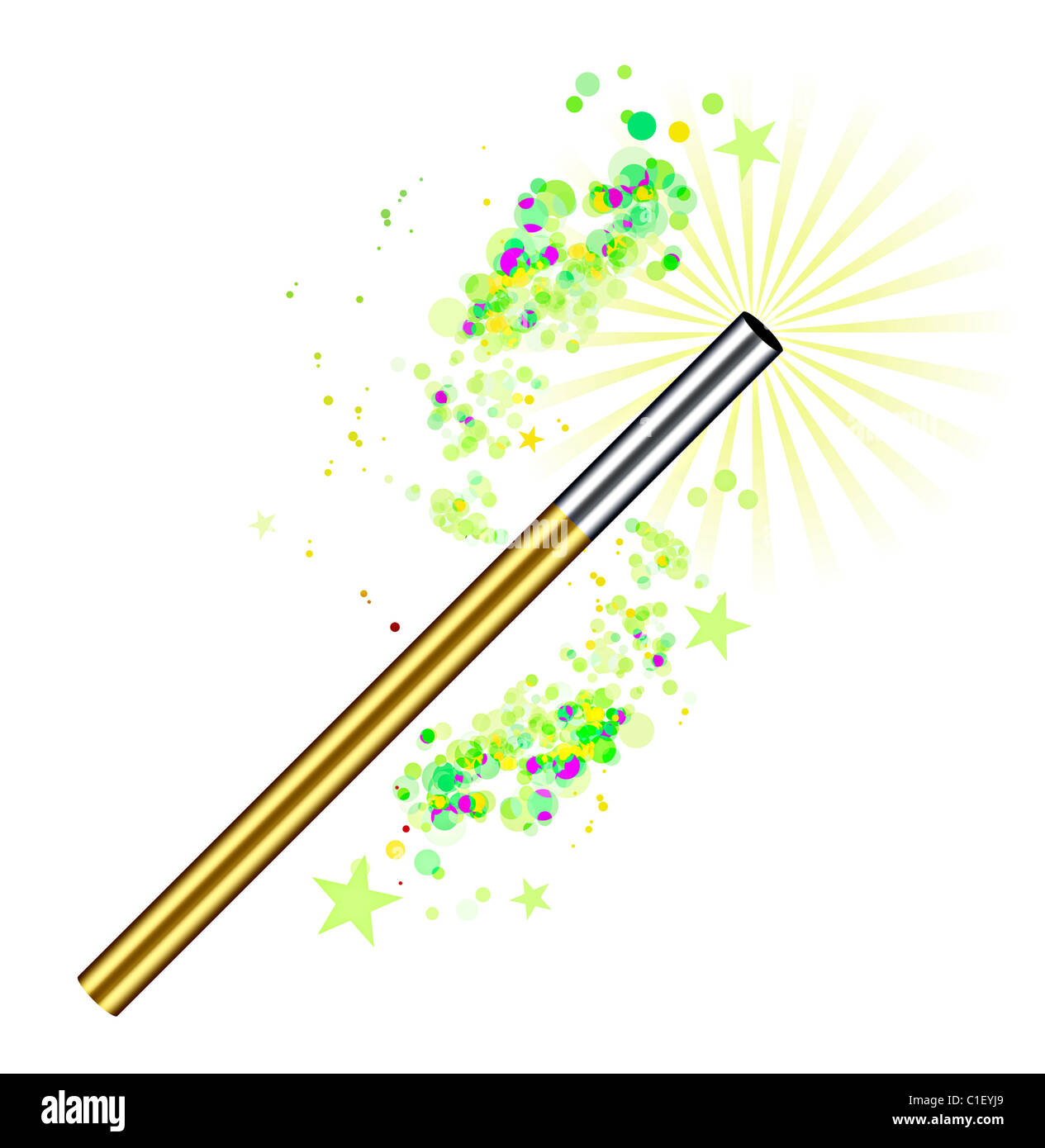 Beautiful vector magic background with wand Stock Photo