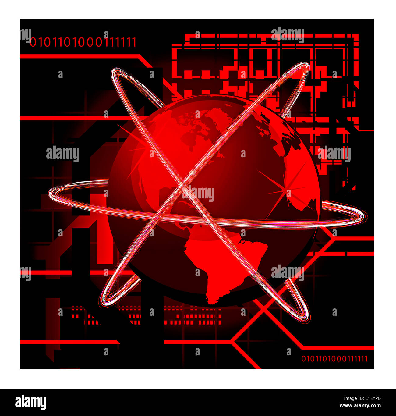 Vector globe background Stock Photo - Alamy