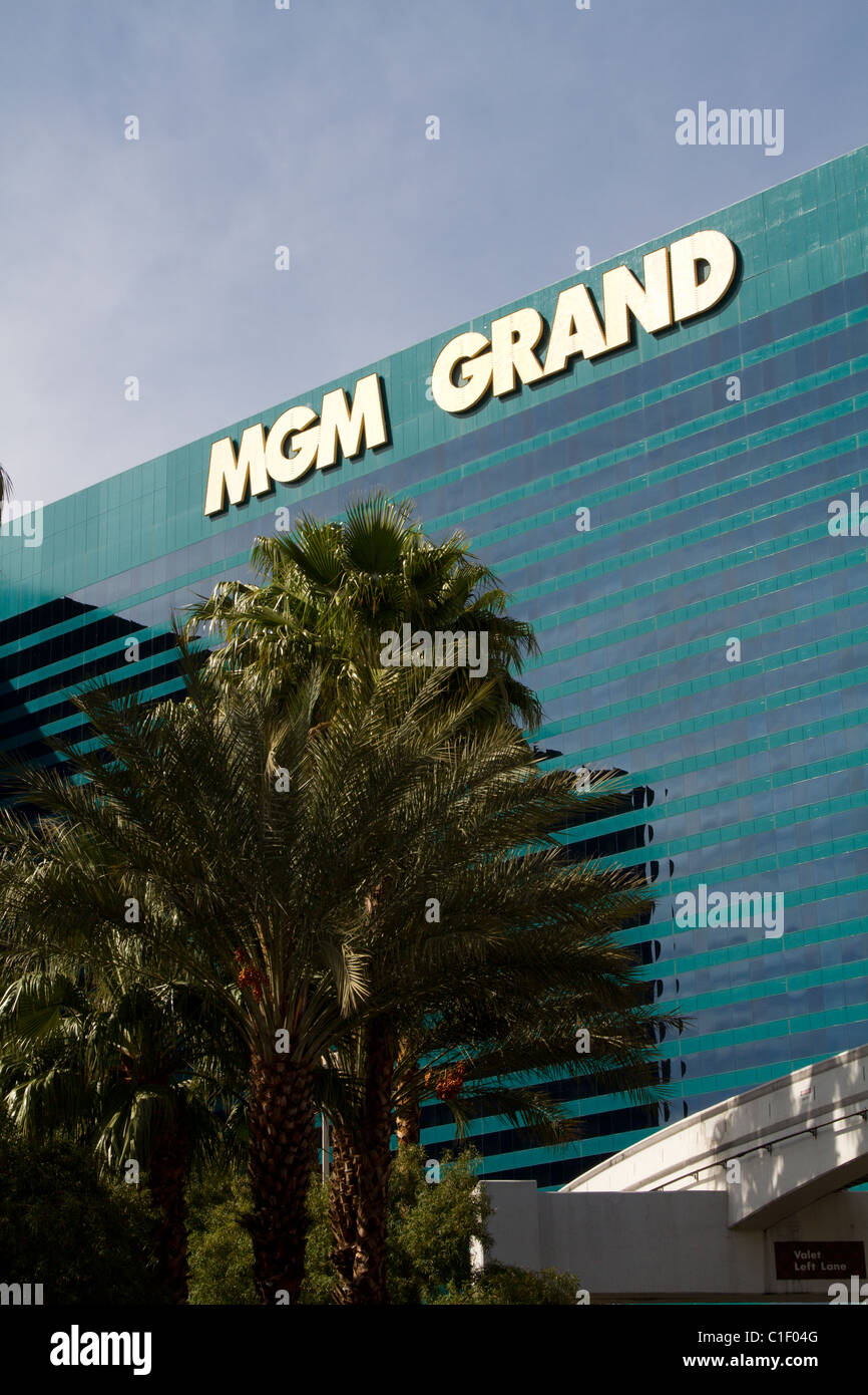 mgm grand las vegas outside sunny day Stock Photo