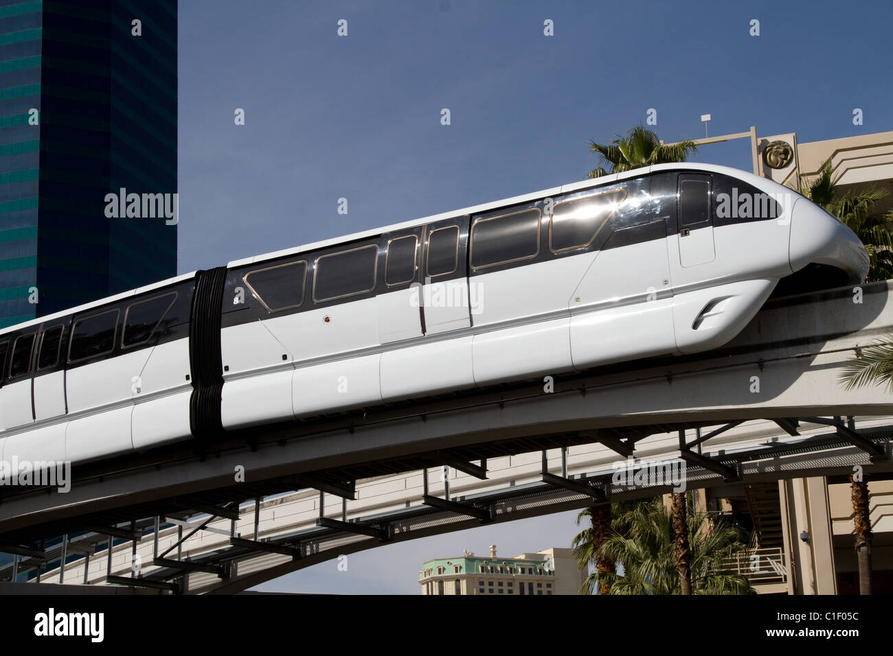 las vegas monorail day Stock Photo
