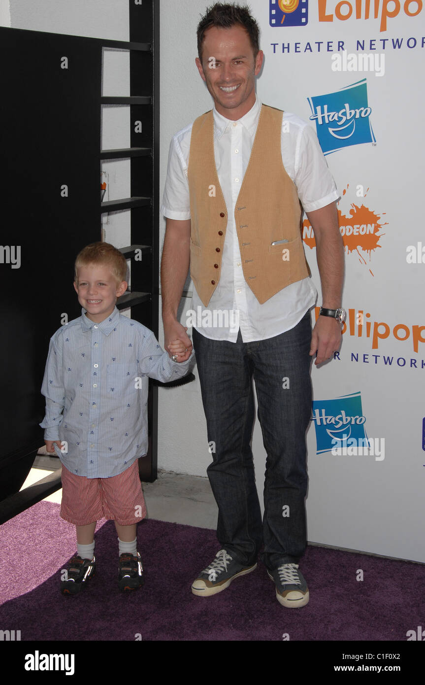 Greg Ellis and son Charlie Lollipop Theater Network Inaugural Game Day held  at The Nickelodeon Animation Studios Burbank Stock Photo - Alamy