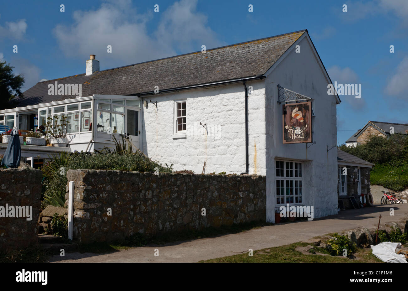 The Turk's Head Public House on St. Agnes Isles of Scilly Stock Photo