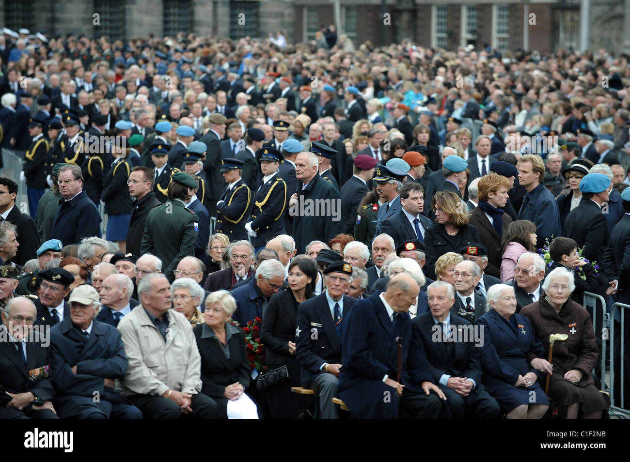 Veterens at the remembrance service for Dutch war casualties Amsterdam, The Netherlands - 04.05.09 Stock Photo