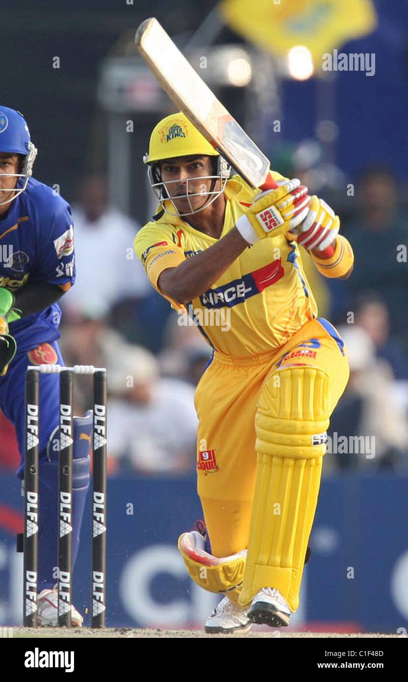 Chennai Super Kings Subramaniam Badrinath batting during the DLF IPL