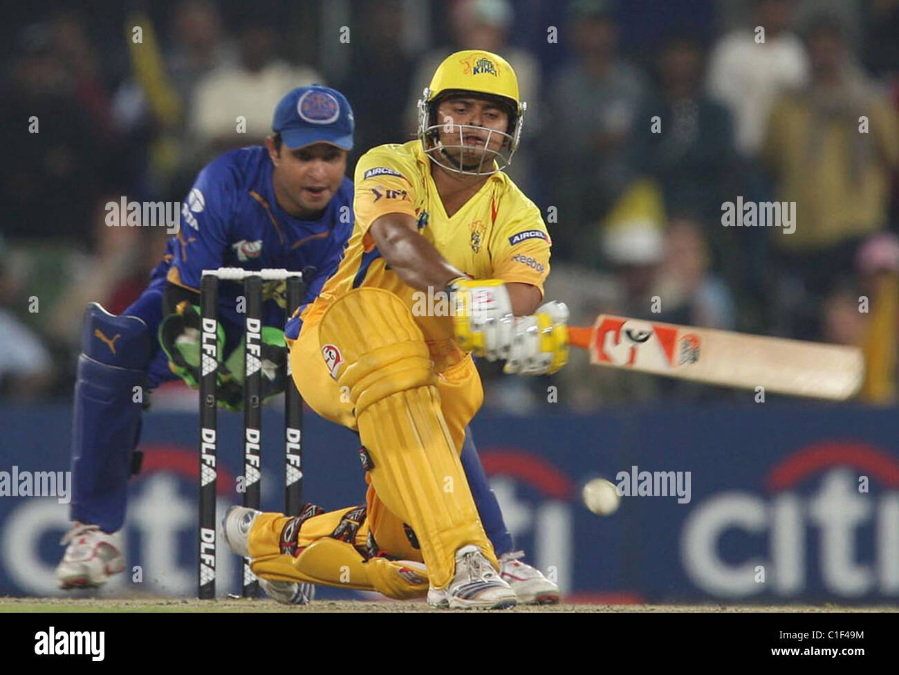 Chennai Super Kings Suresh Raina batting during the DLF IPL Twenty20