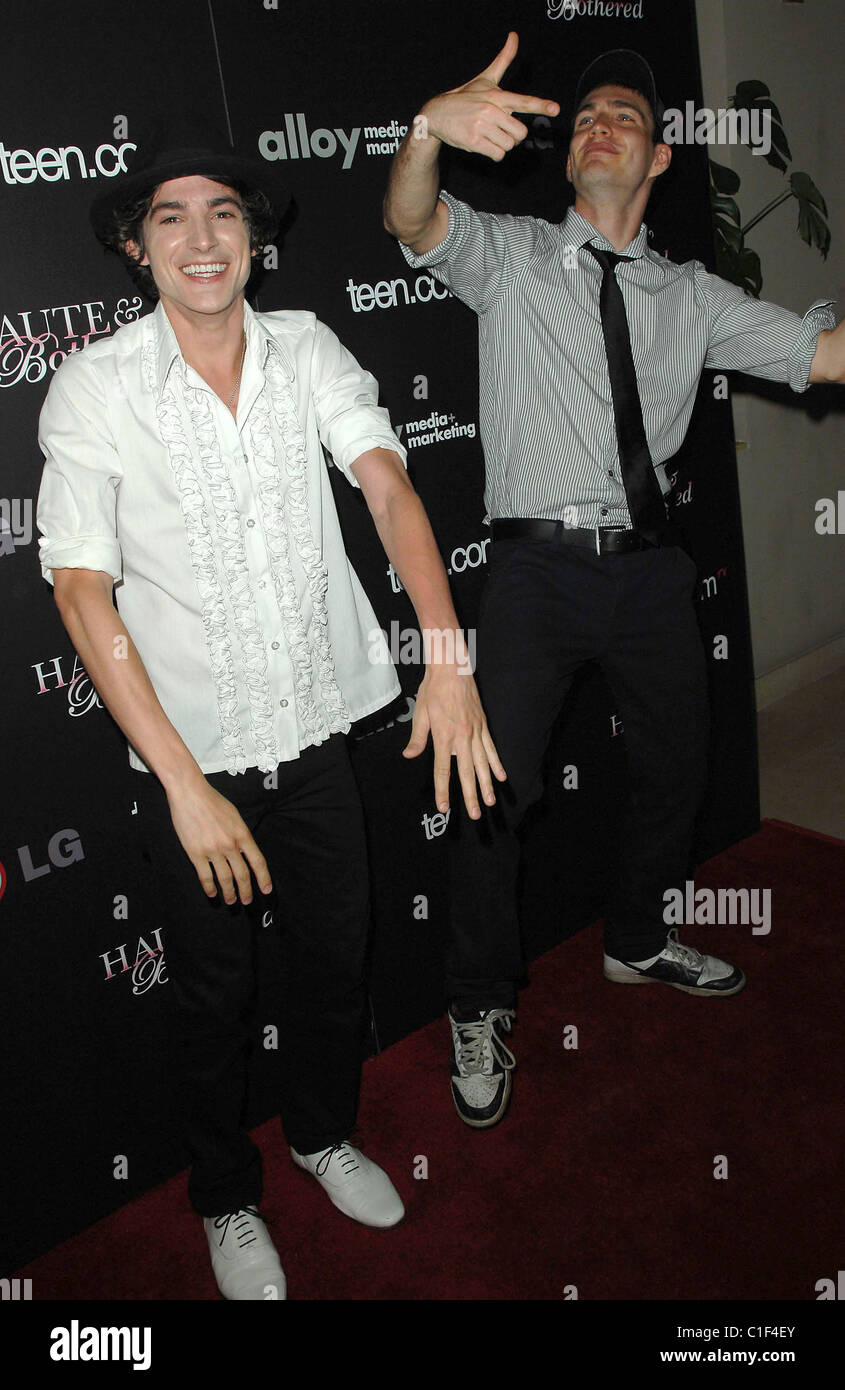 Tim Kubart and Aaron Michael Davies Teen  and LG introduce the Haute & Bothered launch party at the Sunset Tower in West Stock Photo