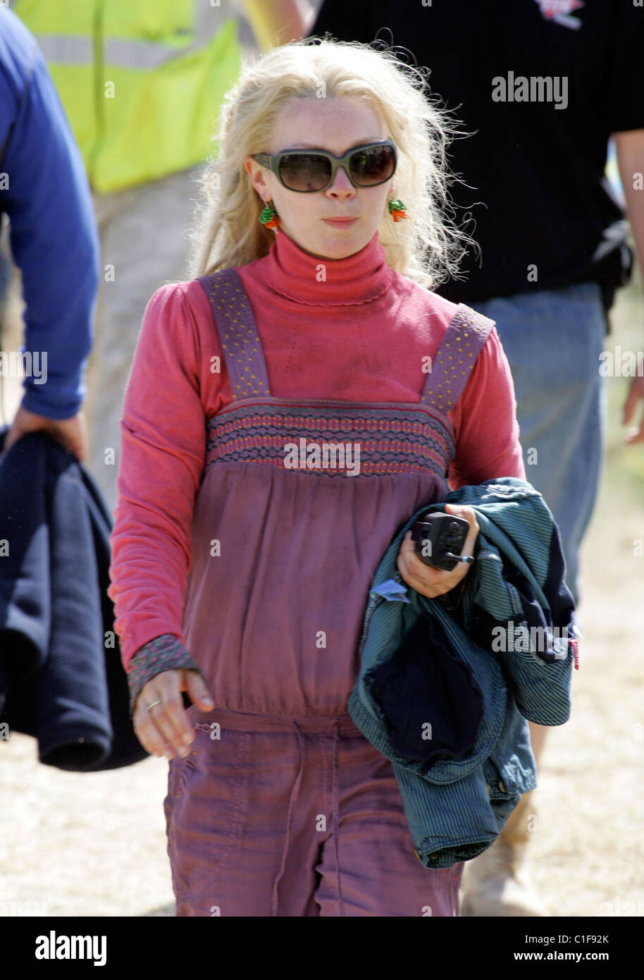 Luna Lovegood filming on the Pembrokeshire Coast set of 'Harry Potter and The Deathly Hallows' Pembrokeshire, Wales - 12.05.09 Stock Photo