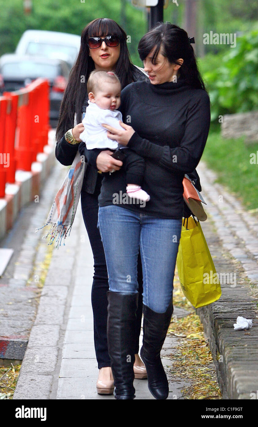 Natalie Cassidy Looking happy as she arrives at her friends house on ...