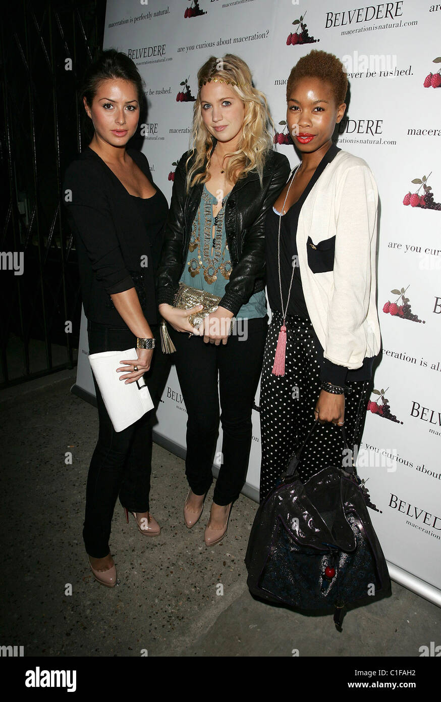 Saskia Boxford, Marissa Montgomery and Tolula Adeyemi The launch party
