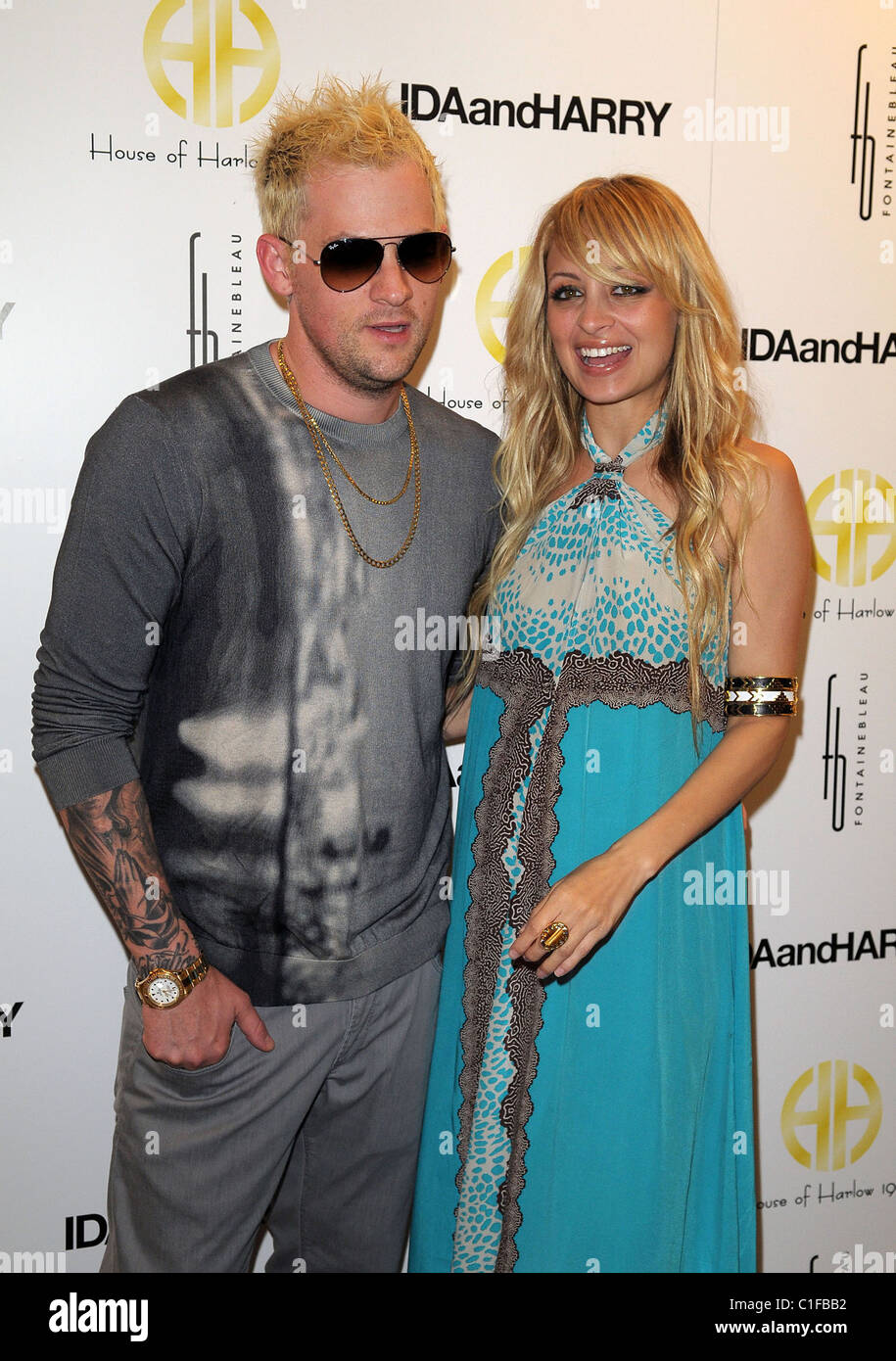 Joel Madden and Nicole Richie The launch of House of Harlow 1960 ...