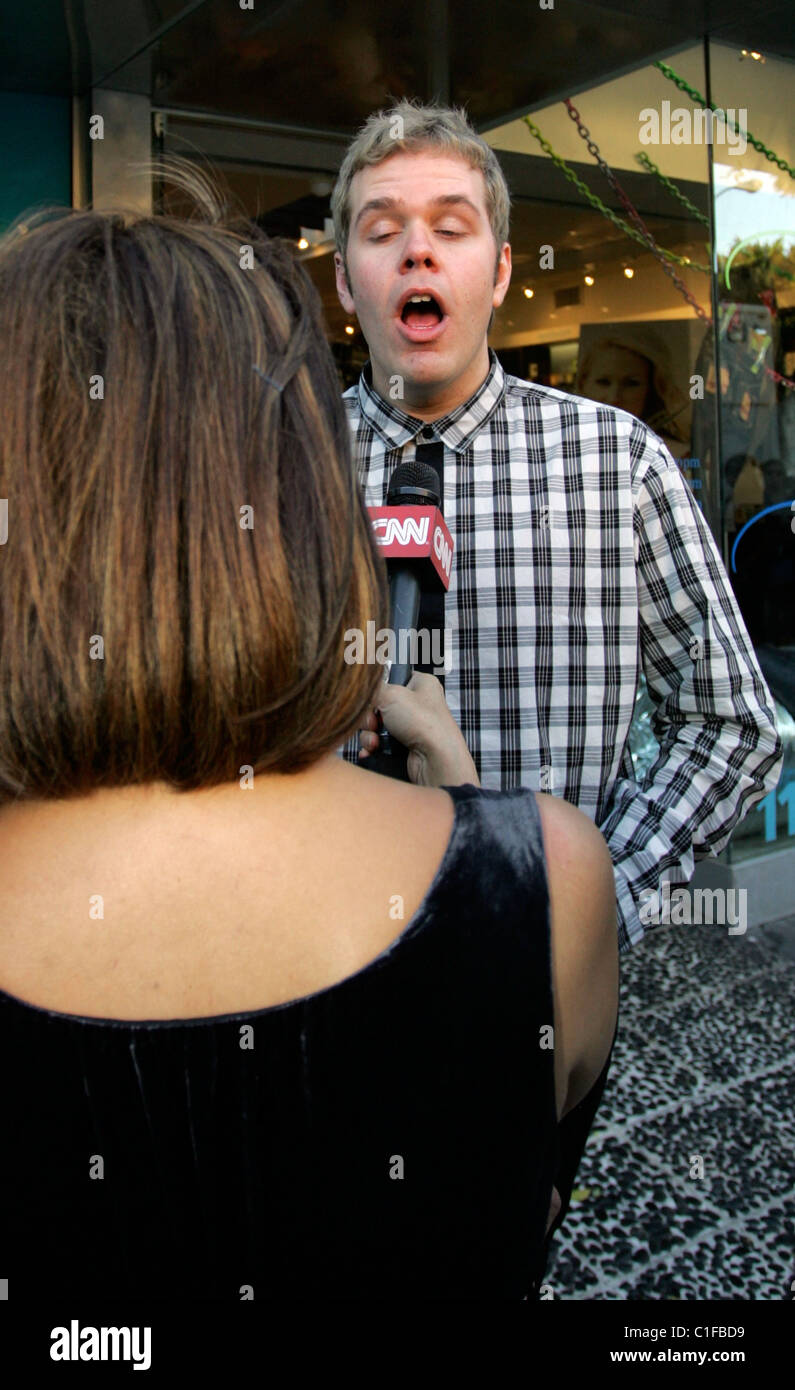 Celebrity Blogger Perez Hilton makes a guest appearance at the Kitson