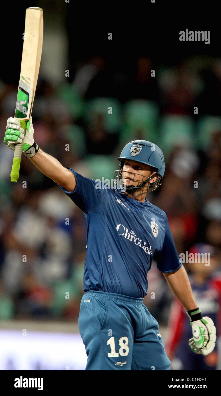 Deccan Chargers Player Adam Gilchrist During The Dlf Ipl Twenty20 Cricket Tournament Match Between Deccan Chargers And Delhi Stock Photo Alamy