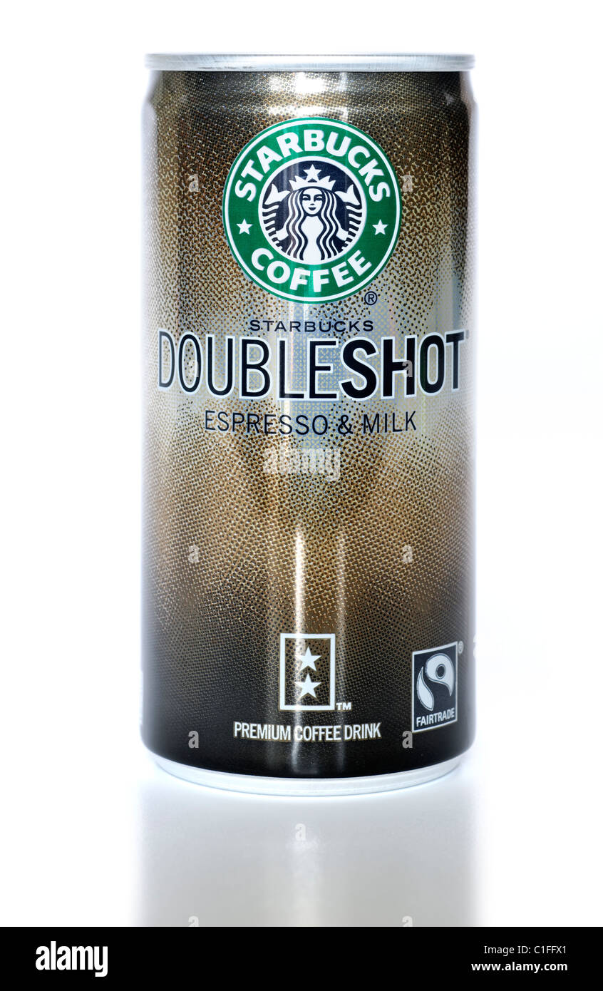 Tin of Starbucks Double shot espresso and milk ready to drink cold