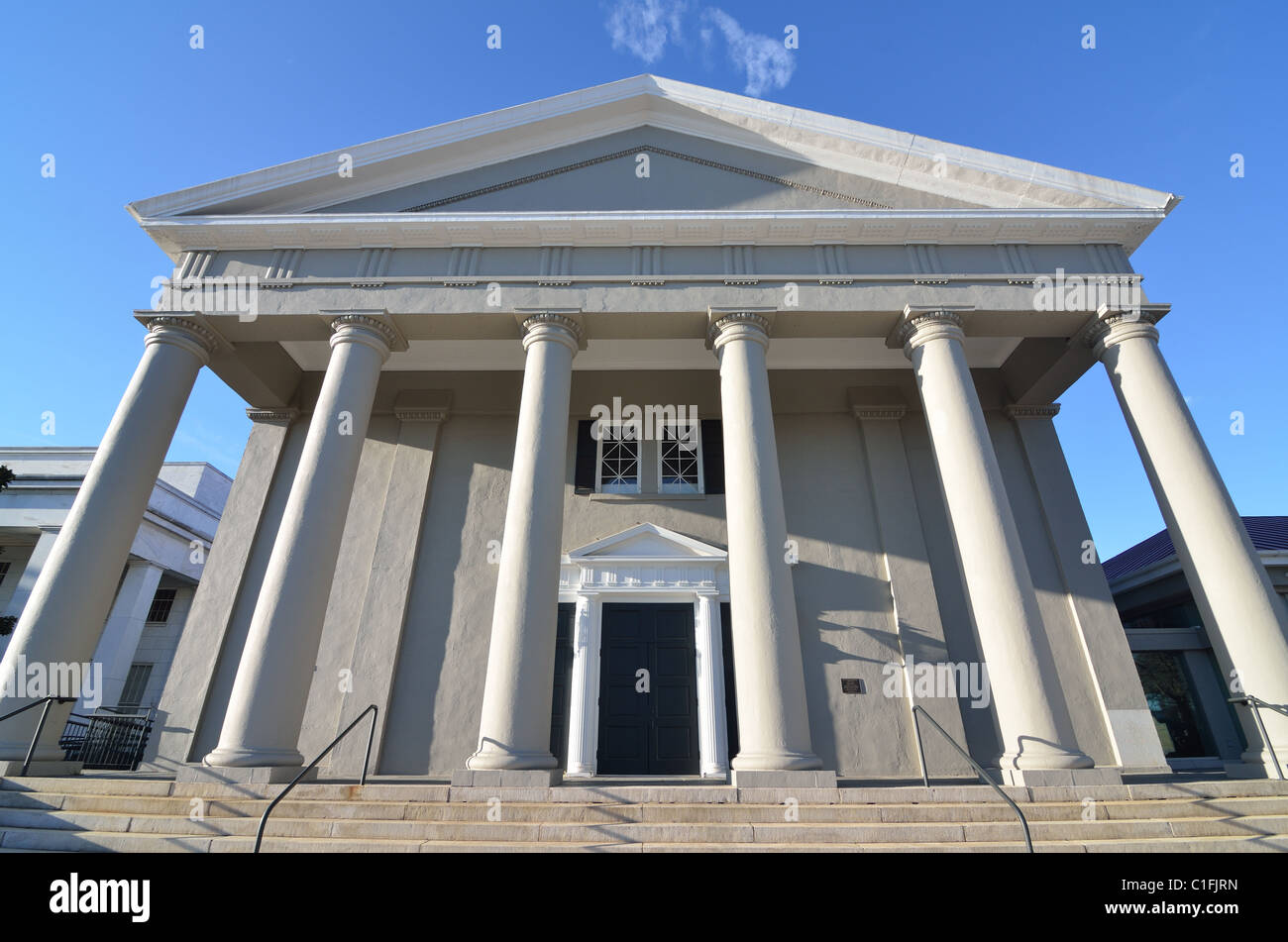 Southern style church with columns Stock Photo Alamy