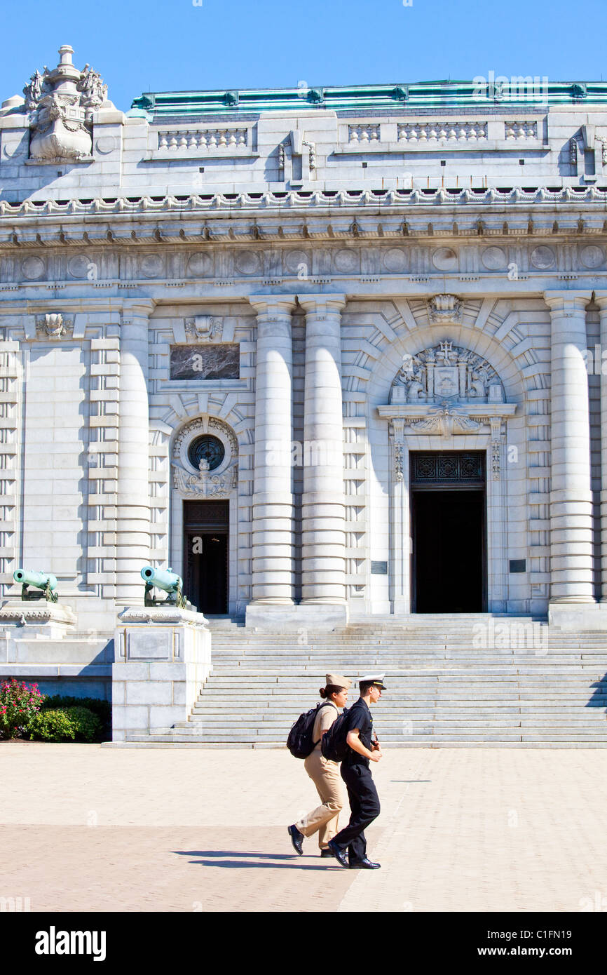 Bancroft Hall Dormitory, US Naval Academy, Annapolis, Maryland Stock