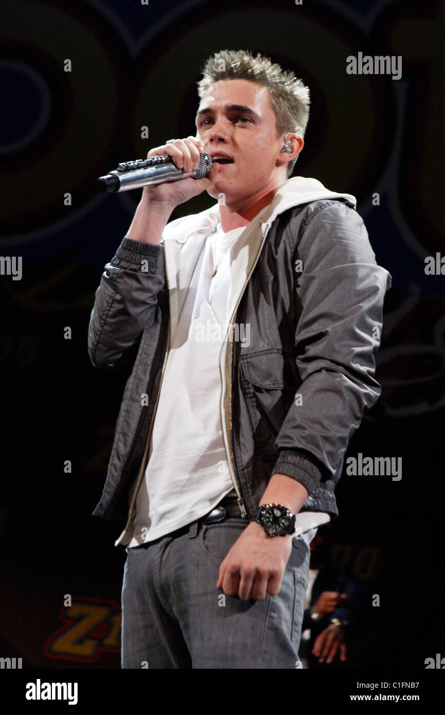 Jesse McCartney performing live at the Z-100's Zootopia 2009 concert at the Izod Centre in East Rutherford New Jersey, USA - Stock Photo