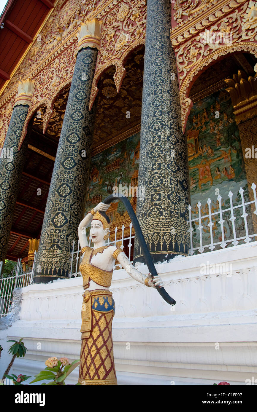 Buddhist Wat Mahathat (temple) in Luang Prabang Stock Photo