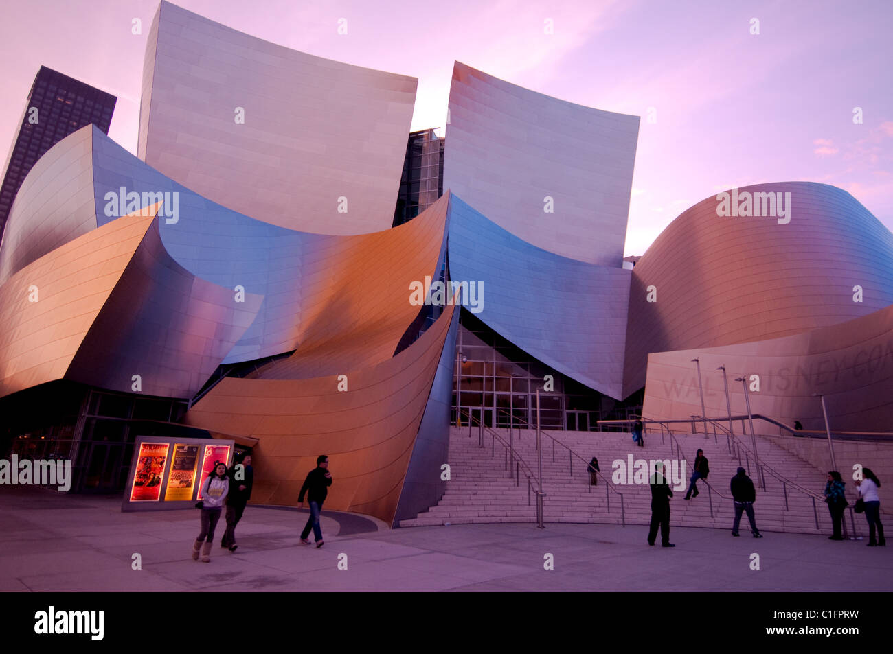 Architect Frank Gehry's Disney Concert Hall in downtown Los Angeles Southern California USA Stock Photo
