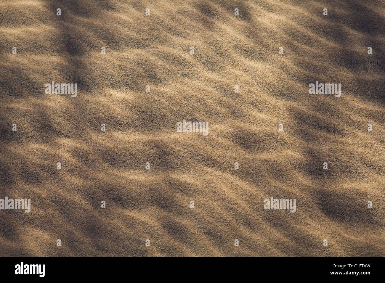 Wind ripples on desert sand - Mojave desert , California USA Stock Photo