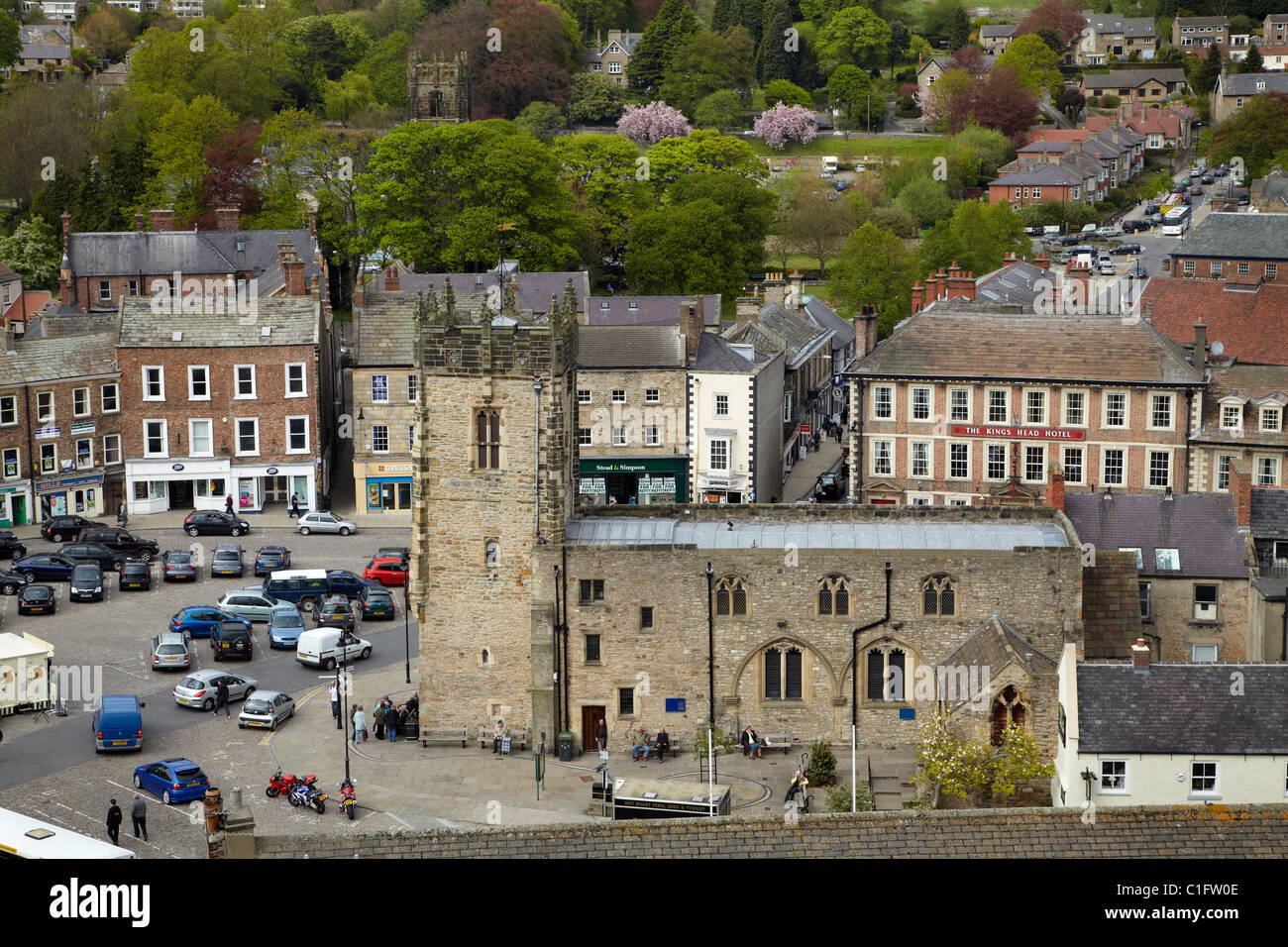 Market Place, Richmond (medieval market town founded 1071), seen from Richmond Castle, North