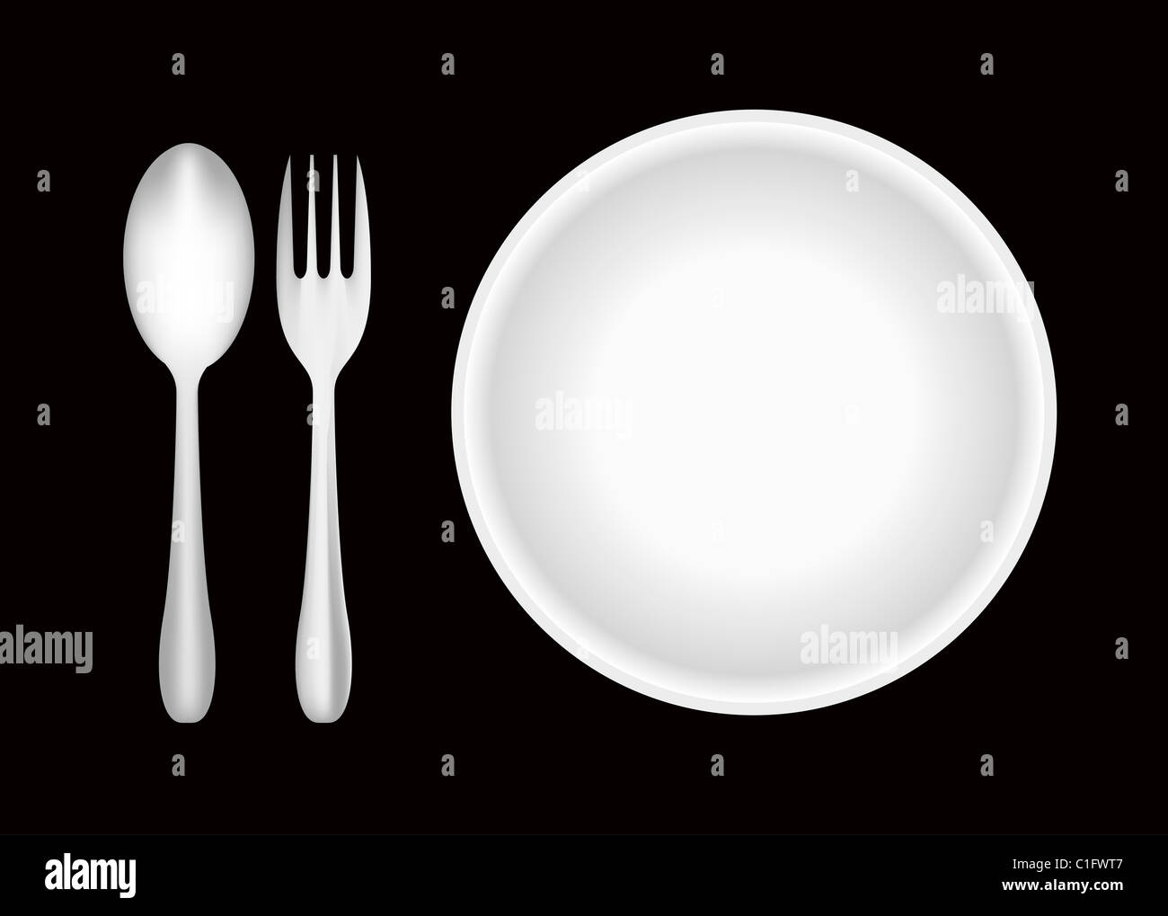 Gold spoon and fork hires stock photography and images Alamy