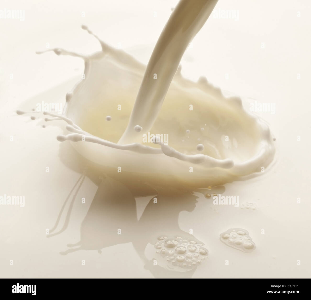 Splash of milk on a white background Stock Photo